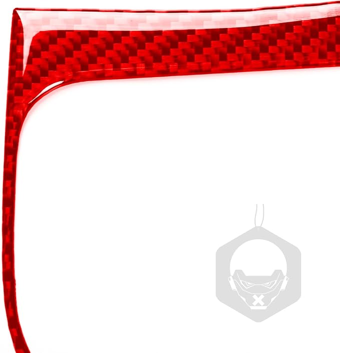 Red Real Carbon Fiber Trim for KIA Forte K3 Accessories | for 2019 2020 2021 2022 2023 2024 Rear Seat A/C Air Outlet Wind Vent Panel Sticker Interior Thick Overlay Decal