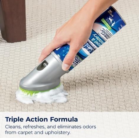 Woo-lite Carpet and Upholstery Foam Cleaner with Built-in Brush, Fabrics, Pet Odors Triple Action Stainlift Technology for Stairs