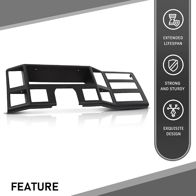 G-PLUS Dash Bezel Panel Surround Trim Compatible with Jeep Cherokee XJ 1984-1996 Black Dashboard