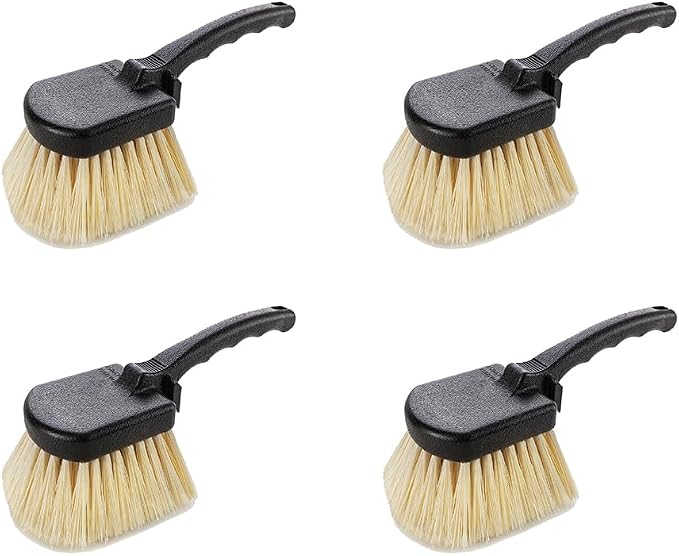 Harper Scrub Brush Pack: Acid-Resistant Soft Bristles, Made for Cleaning Utility and Outdoor Furniture, Remove Dirt, Dust, Wood, and Other Debris, Set of 4