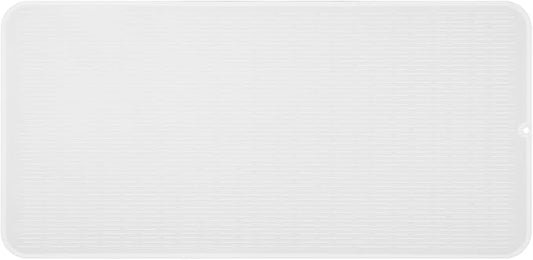MicoYang Silicone Dish Drying Mat for Multiple Usage,Easy clean,Eco-friendly,Heat-resistant Silicone Mat for Kitchen Counter or Sink,Refrigerator or Drawer Liner Translucent 5XL 36inches x 18inches