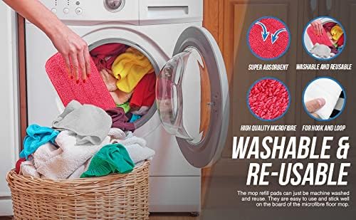 TreeLen 3 Packs Microfiber Mop Pads Spray Mop Replacement Heads Wet/Dry Floor Cleaning Refill Mop Pads Compatible with Rubbermaid Reveal,Swiffer PowerMop Refill,Libman