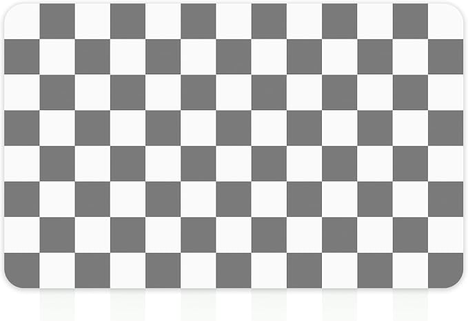 12" x 20" Checkered Dish Drying Mat for Kitchen Counter, Absorbent Coffee Bar Mat for Espresso Machine Coffee Countertops Accessories, Grey