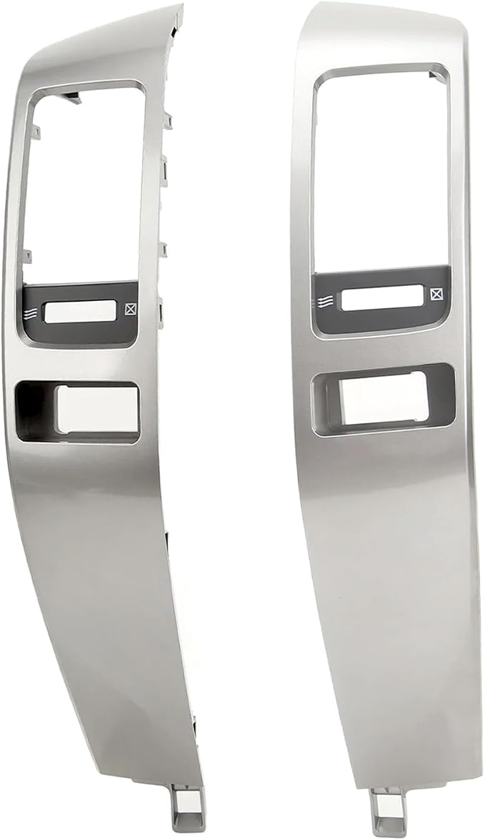 Dashboard A/C Vent Trim Panel Set Compatible with 2003–2009 Lexus GX470 & Toyota Land Cruiser Prado 120 Center Console Air Outlet Bezel Cover, Replacement #55474-60040, Silver