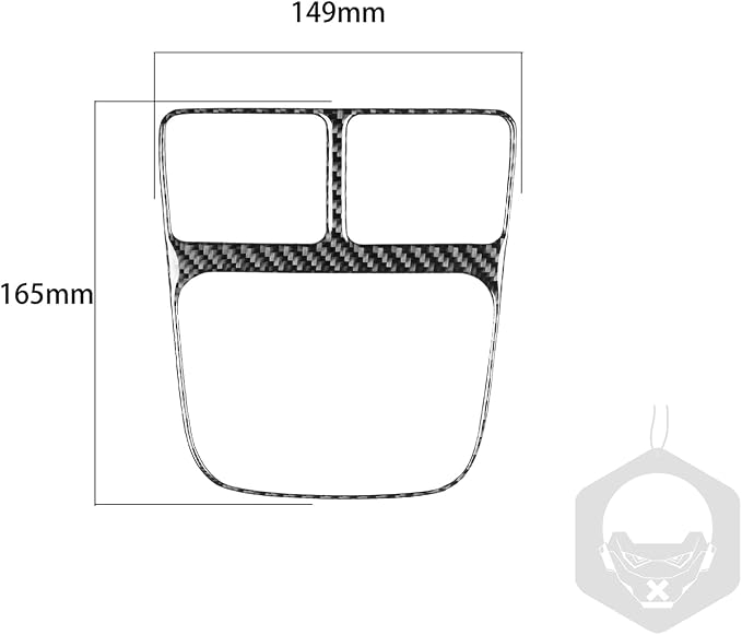 Real Carbon Fiber Trim for Dodge Charger Chrysler 300 Accessories | for Charger 2011+ Chrysler 300 2011-2023 Rear Air Outlet Vent USB Inner Frame Sticker Interior Thick Overlay Decal