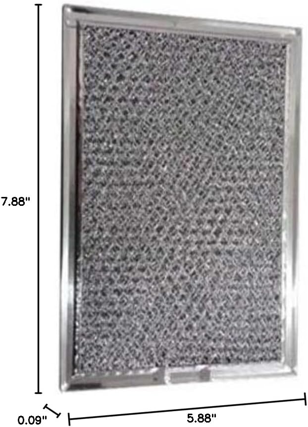 Replacement PS466987 Grease Microwave Filter for Frigidaire Hood Vent Microwaves (5 7/8" x 7 7/8" x 3/32" Dimensions)