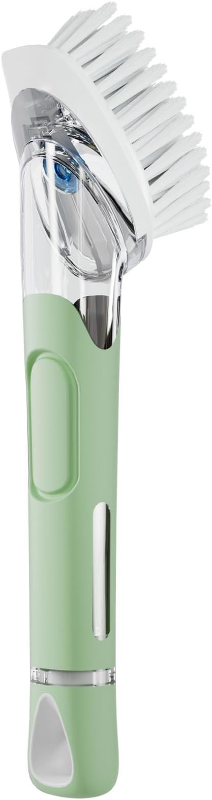 RIMAY Dish Brush with Soap Dispenser Dish Washing Brush with Handle | Soap Dispensing Dish Brush, Soap Brush for Kitchen Sink, Dish Wand Kitchen Brushes for Dishes/Pans/Pots/Sink (Green)