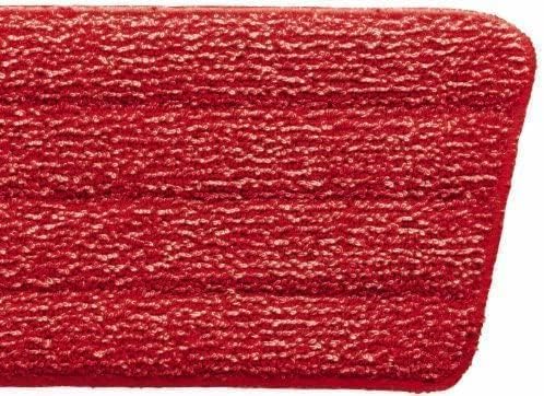 Rubbermaid Reveal Spray Mop Replacement Head, Red, Reusable Wet Mop Microfiber Pad for Floor Cleaning in Kitchen/Bathroom/Kitchen/School (Pack of 8)