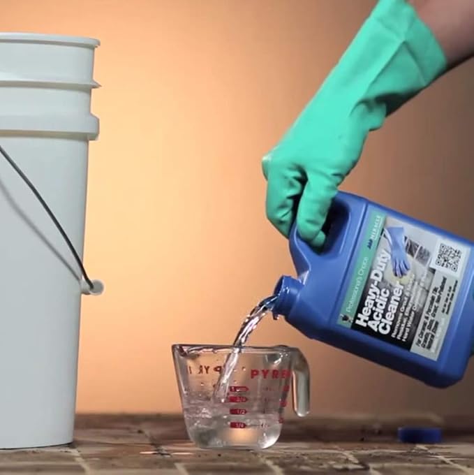 Miracle Sealants Heavy-Duty Acidic Cleaner for Tile & Stone, Grout Haze, Rust Stain & Efflorescence Remover, Quart