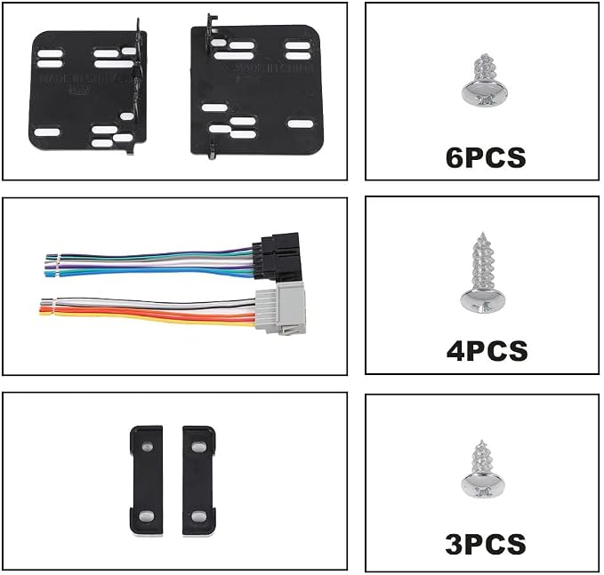 DOTCOM Double Din Radio Dash Kit Fit Jeep Wrangler TJ 1997-2002 Black | w/Wiring Harness,Fit Jeep Wrangler TJ Accessories 1997-2002,Double Din Radio Dash Cover,95-6549