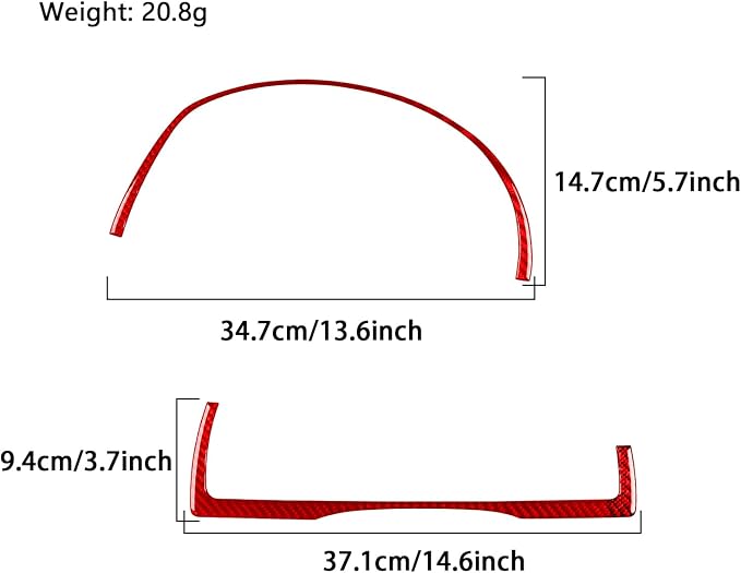Real Carbon Fiber Trim for Toyota Camry Accessories | for 2012 2013 2014 Dashboard Speedometer Panel Frame Interior Thick Overlay Decal