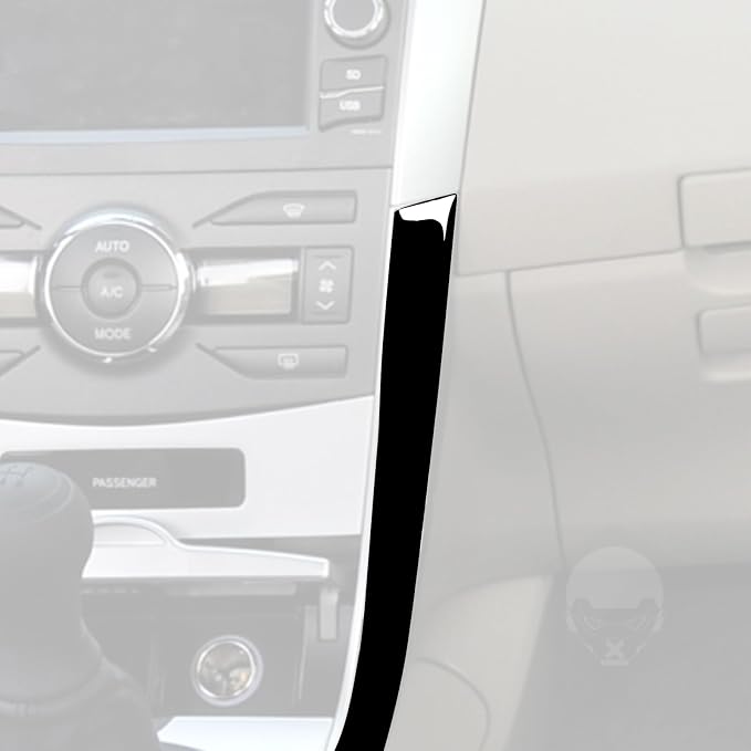 Glossy Bright Piano Black Car Center Console Shift Transmission Side Panel Decorative Strip Sticker Interior Trim Compatible with Toyota Corolla 2009 2010 2011 2012 2013 Auto Trim Accessories