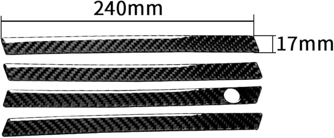 Real Carbon Fiber Trim for Audi Accessories | for B9 A4 S4 A5 S5 2020-2025 / RS5 2021-2025 Door Handle Panel Interior Thick Overlay Decal - B