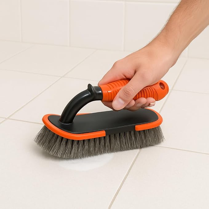 DecorRack 2 Heavy-Duty Cleaning Brushes, Ergonomic Handle, Assorted