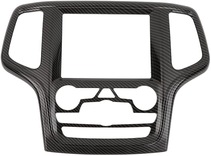 Dashboard GPS Navigation Panel Trim Full Cover for 2014-2018 Jeep Grand Cherokee SRT8 ABS Interior Mouldings Black Carbon Fiber Look Car Styling 1-Pack