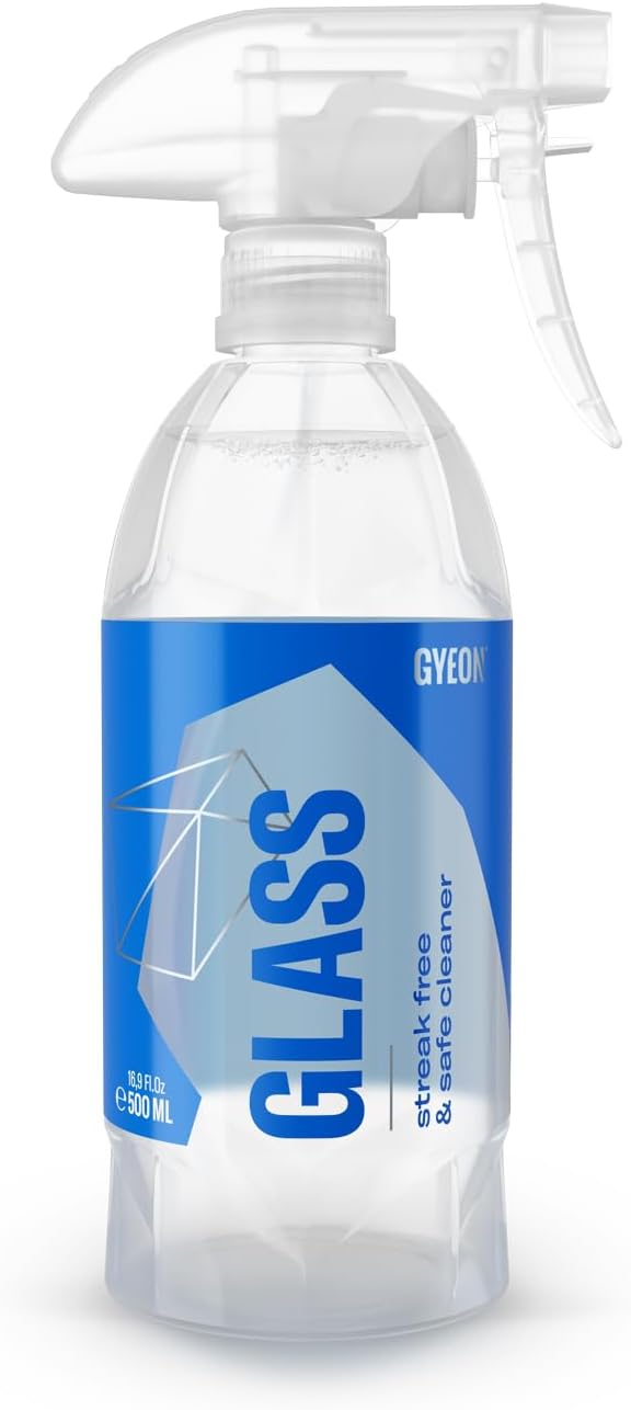 Gyeon Glass Cleaner Streak Free Tint Safe Premium Window Cleaner 500ml | Ammonia-free, tint-safe glass cleaner removes fingerprints and oily film from windshields, mirrors, and screens streak-free.