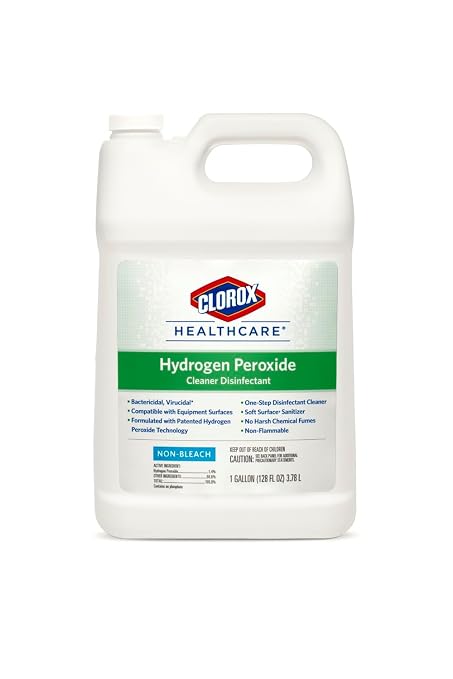 Clorox Healthcare Hydrogen Peroxide Cleaner Disinfectant Refill, Bleach Free, 128 Fluid Ounces (Package May Vary)