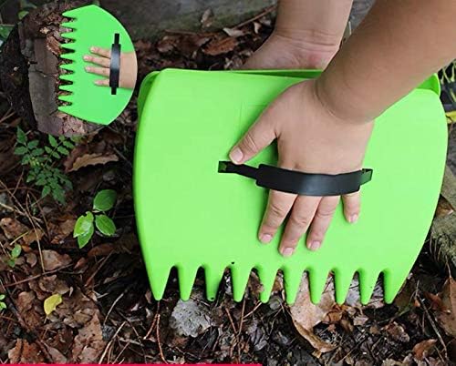 Leaf Grabber Set Paw Handheld Hazelnut Leaf Scoop Fast Lawn Remove Fallen Collection Great Tool Lawn Claw Leaf Blade Used to Pick Up Leaves, Grass Clippings, Trash (Green)