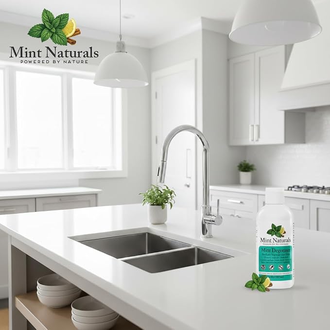 Natural Garbage Disposal Cleaner & Deodorizer - 12oz | Made in USA with USDA Organic Peppermint Oil by Mint Naturals