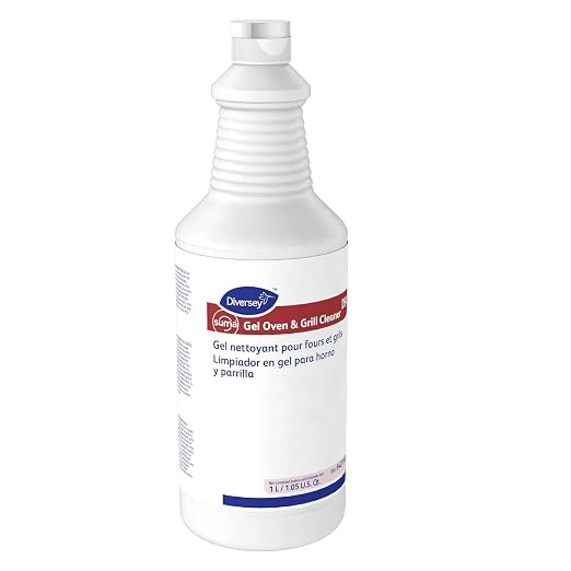 Diversey 94271490 SUMA Gel Oven & Grill Cleaner, Heavy Duty Grease Remover, Commercial Kitchen Cleaner, Ready-to-Use Gel, Unscented, 32-Ounce