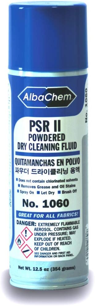 AlbaChem PSR II Powdered Dry Cleaning Fluid Spray Spot Remover 12.5 Oz