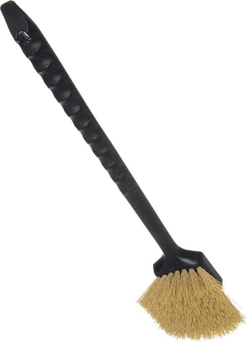 SPARTA Utility Scrub Brush, Polypropylene Bristles, 20 Inch, Black | Extended Pistol-Grip Handle, Chemical- and Water-Resistant Bristles, Crimped Filament, BPA Free