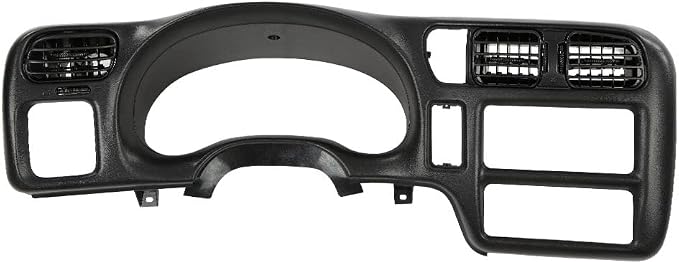 G-PLUS Dash Radio Trim Bezel Cover Single Din Compatible with 1998-2004 Chevy Blazer S10/GMC Jimmy Sonoma Dashboard Radio Panel (Black ABS Plastic)