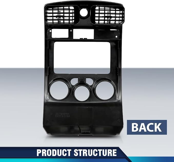 PIT66 Radio Dash Bezel Trim Panel Fit Chevy Colorado GMC Canyon 2004-2012 | Radio Dash Bezel Trim Panel Compatible with Chevy Colorado GMC Canyon 2004-2012 Black