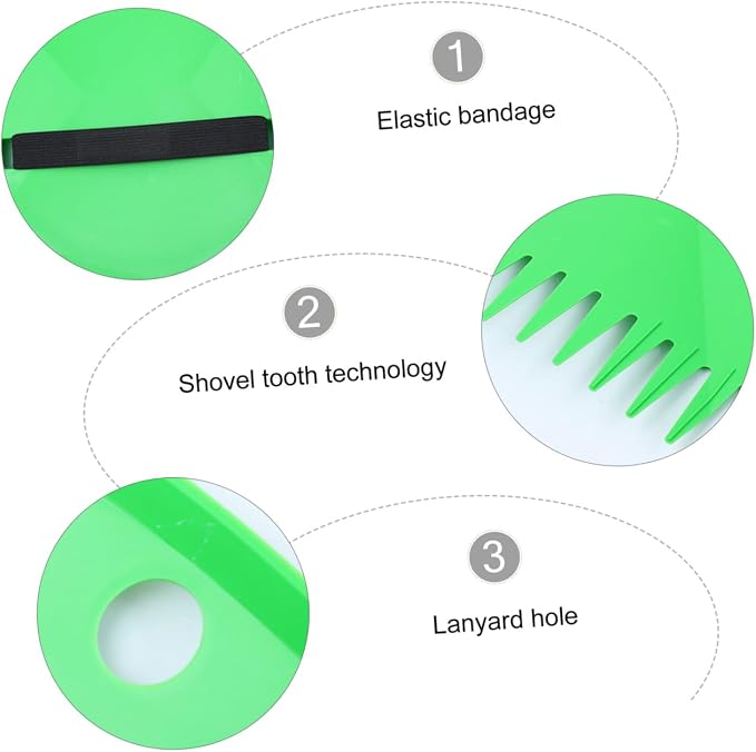 POPETPOP 2pcs Leaves Collector Sweeping Rakes Rakes Garden Cleaning Tools Leaves Cleaning Clip Snow Brush for Car Snow Removal Spade Shovel Winter Helper Elastic Band