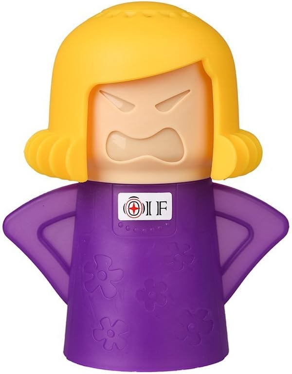 OIF Angry Mama Microwave Cleaner Angry Mom Microwave Oven Steam Cleaner Easily Cleans the Crud In Minutes. Steam Cleans With Vinegar and Water for Home or Office Kitchens-Purple