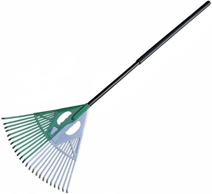 predolo 2-in-1 Leaf Rake and Grabber Lightweight Leaf Collector Tool Lawn Care Equipment for Homeowners , W Wood Handle