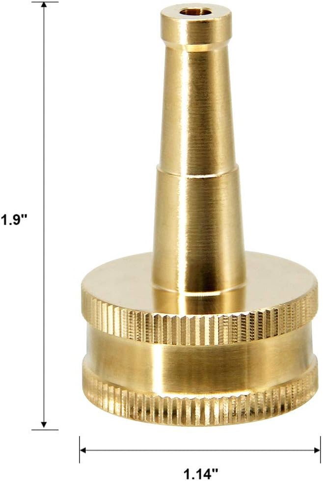 Twinkle Star Brass Jet Sweeper Jet Nozzle, 2 Pack | High Pressure Garden Hose Nozzle, Water Hose Sprayer Nozzle Jet Sweeper for Garden Watering, Cars, Floor, Sidewalks