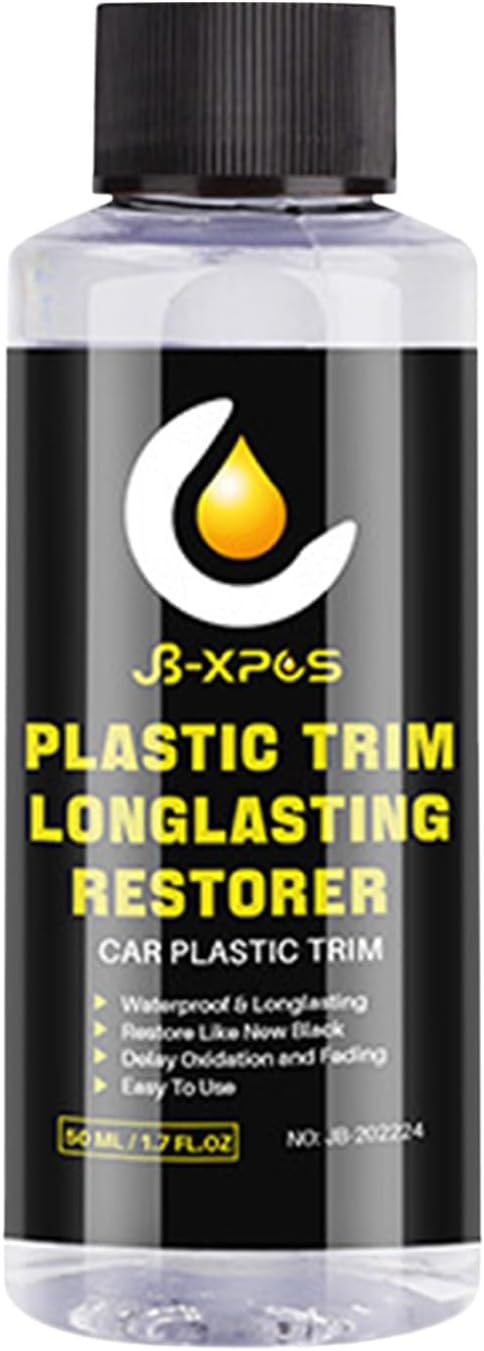 Car Interior plastlc Restorer - Dashboard Cleaner, UV Protectant Spray | 60ml Odorless Trim Shine, Dirt Resistant Rubber Coat for Vehicle Mirror, Console, , Door Panel, Vinyl, Engine Bay