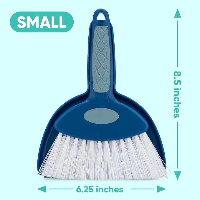 Hefty and Durable Small Hand Broom with Snap-on Dust Pan, Available in Various Package Quantities (4)
