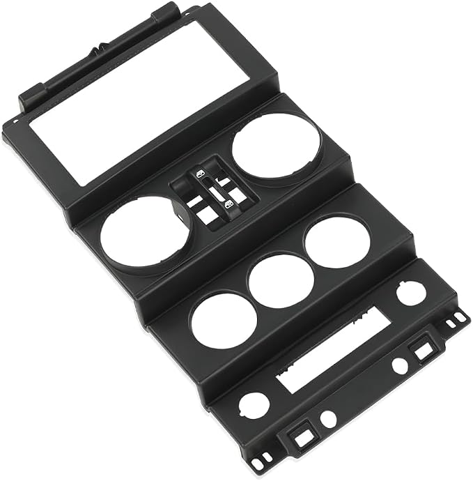 DOTCOM Center Dash Bezel Trim Fit Jeep Wrangler 2007-2010 Black | Dashboard Instrument Panel Center Bezel Trim,Dash Center Cover