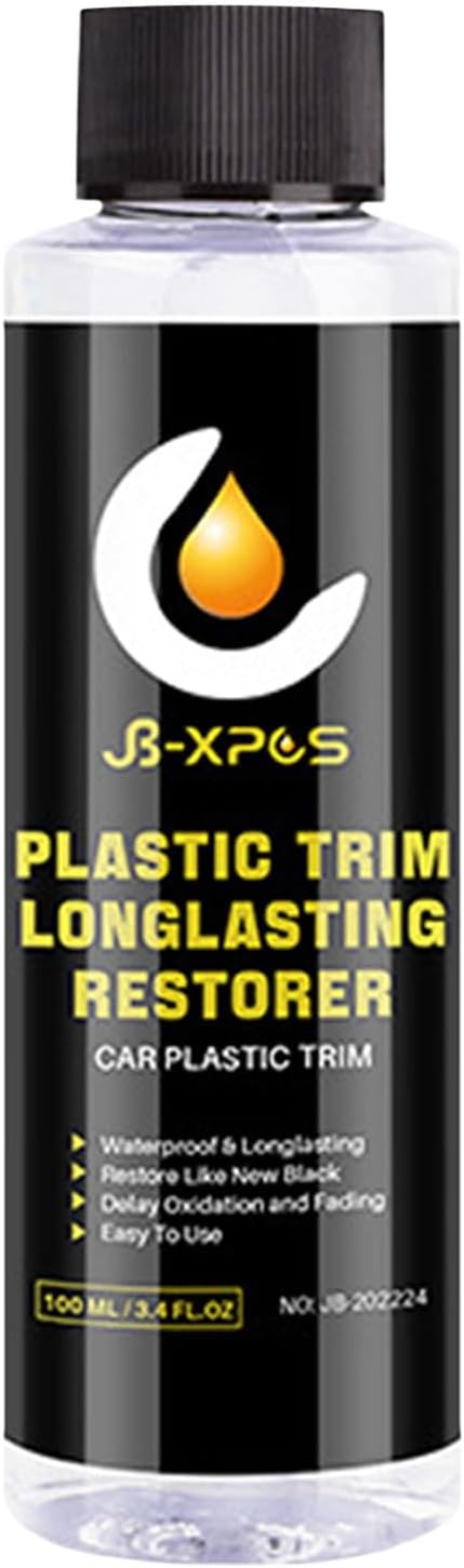 Car Trim Restorer - Interior Cleaner, Dashboard Polish, UV Restoring Spray | 100ml Rubber Shine, Odorless plastlc Restorer Protectant, Oil-Free Coat for Vinyl, Bumper, Console, Tire, Mirror