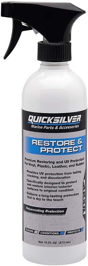Quicksilver Restore & Protect UV/Sunblock for Vinyl, Plastic, Leather and Rubber - 16 oz.