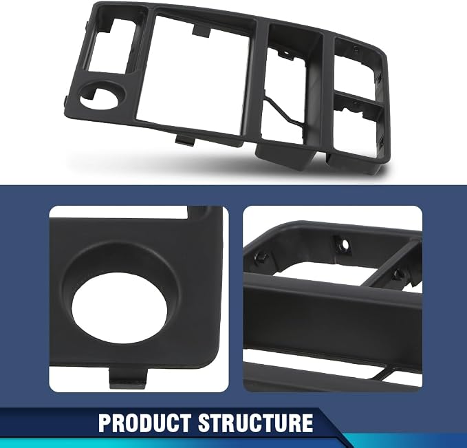 PIT66 Dash Radio AC Bezel Panel Fit Geo Tracker/Suzuki Sidekick 1992-1995 | Dash Radio AC Bezel Panel Trim Compatible with Geo Tracker/Suzuki Sidekick 1992-1995 Dashboard Cover