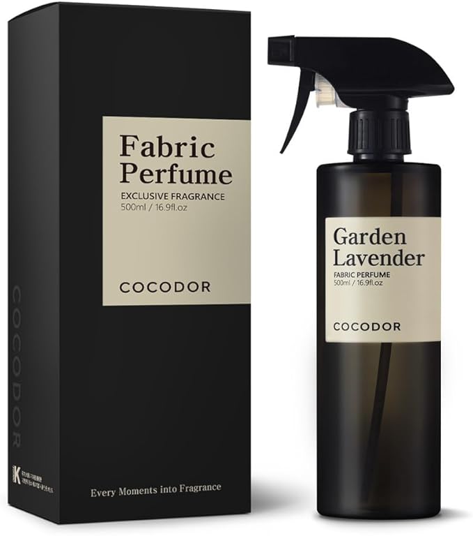 COCODOR Fragrance Room Spray/Garden Lavender / 16.9oz(500ml)/ Made with Essential Oils, scented room closet fabric odor eliminator spray