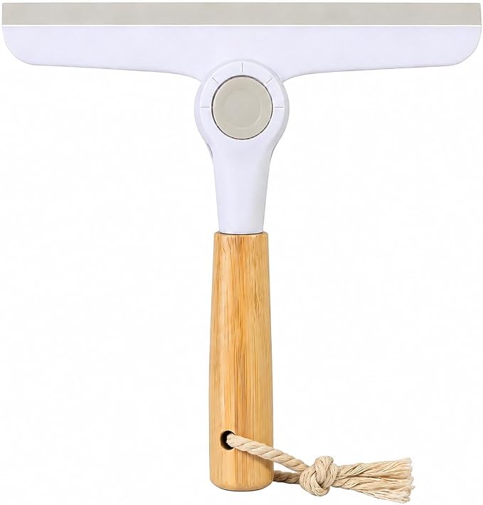 Window Squeegee for Glass Doors，All-Purpose 9.7” Window Cleaning Squeegee, Handheld for Windows, Car Windshields & More，Grey (9.5" Shower Squeegee)