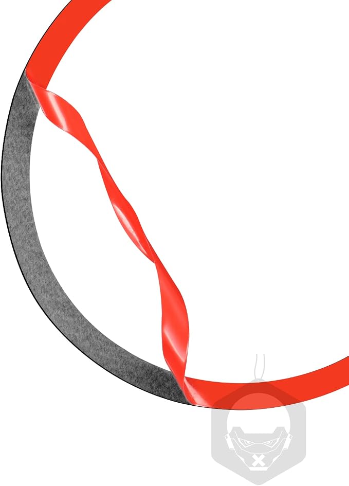 Red Real Carbon Fiber Trim for Nissan Rogue Accessories | for 2014-2020 / Rogue Sport 2017-2022 Door Inner Horn Ring Sticker Interior Thick Overlay Decal