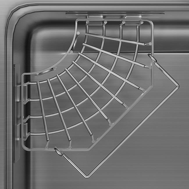 Sink Organizer, Silver Stainless Steel Sponge Holder with Towel Bar, Self-Adhesive Kitchen Storage Rack，Suitable for right-angle sinks
