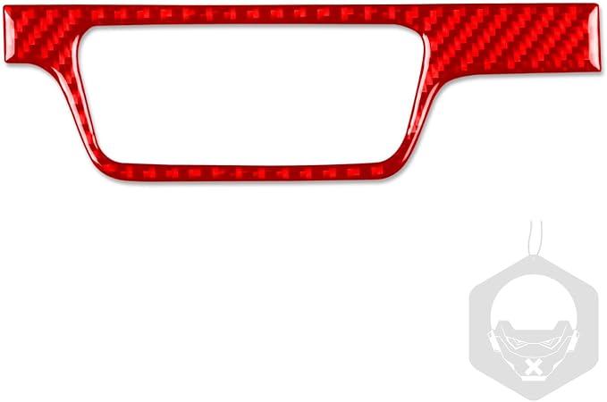Red Real Carbon Fiber Trim for KIA Forte K3 Accessories | for 2019 2020 2021 2022 2023 2024 Headlight Switch Button Panel Frame Sticker Interior Thick Overlay Decal