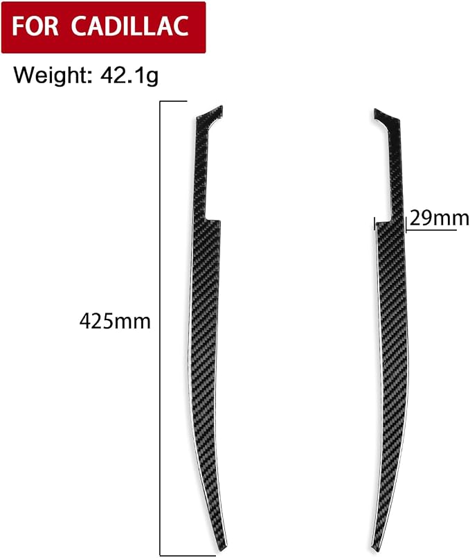 Real Carbon Fiber Trim for Cadillac CTS Accessories | for 2008 2009 2010 2011 2012 2013 Armrest Box Decoration Panel Sticker Interior Thick Overlay Decal