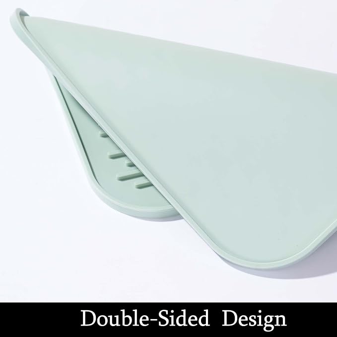 Dish Mat Silicone Dish Drying Mats Works For Drying Stemware Cocktail Glasses Silverware Pots Pans Knives and Dish Rack for Kitchen Counter Sink Bar Pads Easy to Clean (11.5" x 9.1")