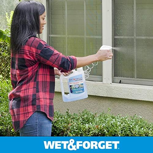 Wet & Forget Outdoor Moss, Mold, Mildew, & Algae Stain Remover Multi-Surface Cleaner, Ready to Use, 64 Fluid Ounces, 4 Pack