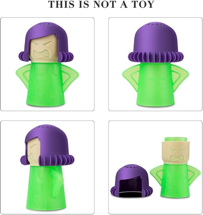TOPIST Angry Mama Microwave Cleaner Angry Mom Microwave Oven Steam Cleaner and Disinfects With Vinegar and Water for Kitchens, Steamer Cleaning Equipment Cleans the Crud in Minutes (Green)