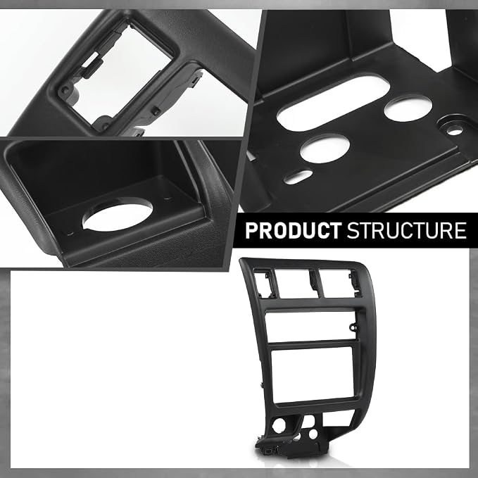 G-PLUS Center Dash Climate Control Radio Bezel Trim | Compatible with Toyota Tacoma 1998-2004 Black Dashboard Panel