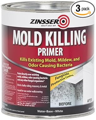 qt Zinsser 276087 White Zinsser, Mold Killing Primer Water-Based Mold Killing Primer (Pack of 3)