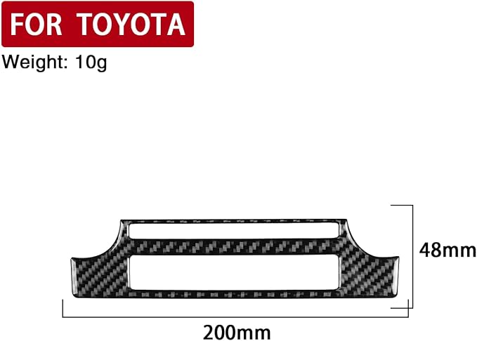 Real Carbon Fiber Trim for Toyota Camry Accessories | for 2012 2013 2014 Central Control Air Conditioning Panel Sticker Interior Thick Overlay Decal
